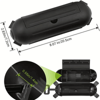 Boîte de protection étanche pour rallonge extérieure, noire, résistante aux intempéries, pour jardin et cour