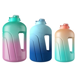 Bouteille d'eau en plastique transparente grande capacité sans BPA, à large ouverture, 1,5 L, 2,5 L, 1 gallon, en PETG, pour la salle de sport - Product Image 3