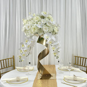 IFG Bruiloft Tafeldecoratie Gouden Spiralen Bloemenbal Standhouder Decoratie - Product Image 6