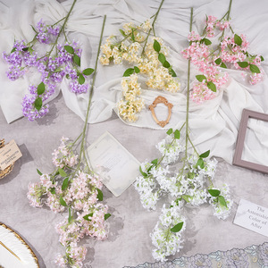 Flores Artificiales de Seda de Colores Mezclados para Decoración de Bodas, Arreglos Florales con Moldeo por Inyección - Product Image 1