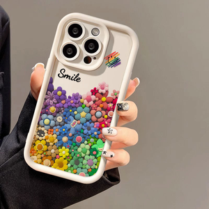 Flores coloridas para iPhone 17 Por Max Case 16por Apple 17 Transparente 14/15 Premium Precision Hole - Product Image 1