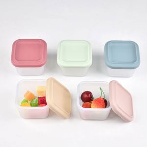Portable <b>Kids</b> Travel Snack Serving <b>Box</b> Silicone <b>Storage</b> Container Leak Proof Microwavable Bpa Free Eco-Friendly Food Grade - Product Image 4