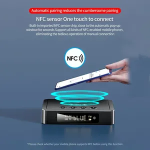 Adaptateur audio compatible 5.0 avec NFC, 3,5 mm Aux RCA <span class=keywords><strong>SPDIF</strong></span>, récepteur/émetteur FM sans fil, TF/clé USB, télécommande - Product Image 4