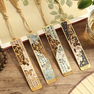 Marque-pages en laiton gravés personnalisables, de luxe, tendance, rétro, sur le thème du paysage, créatifs, pinces de lecture, cadeaux souvenirs en gros - Product Image 5