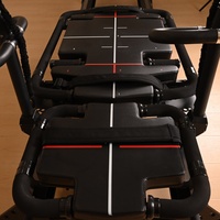 Schwarzer Aluminium Kommerzieller Core-Bed-Reformer, Verstellbar, Langlebig, Extra Breit, Multifunktional für Körper-Pilates-Studio und Gesundheit