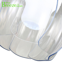 Ventilador de Techo Retráctil de aspas transparentes de 42 pulgadas moderno con luz LED Control remoto de oficina en casa directo de fábrica de Lowes