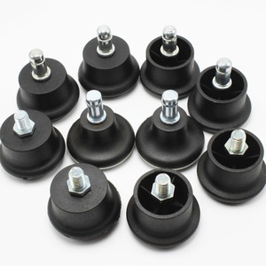 Junwei Rigid Caster 50 Mm M10 Screw Black Nylon Furniture Wheel - Product Image 5