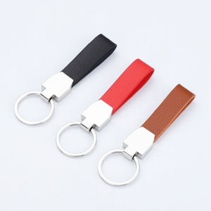 Wholesale Red Black Blue Brown Women Men Fashion Custom Embossed Logo Zinc Alloy Eco-Friendly Leather <b>Key</b> <b>Chains</b> - Product Image 4