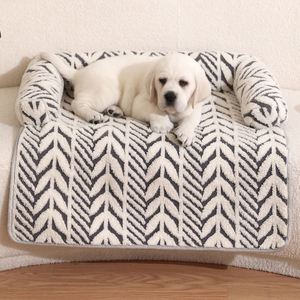 Pet Cushion Modern Soft Pet Cushion Skin-Friendly Luxury Collapsible Mattress Cotton Fleece Cover Polyester Fiber - Product Image 5