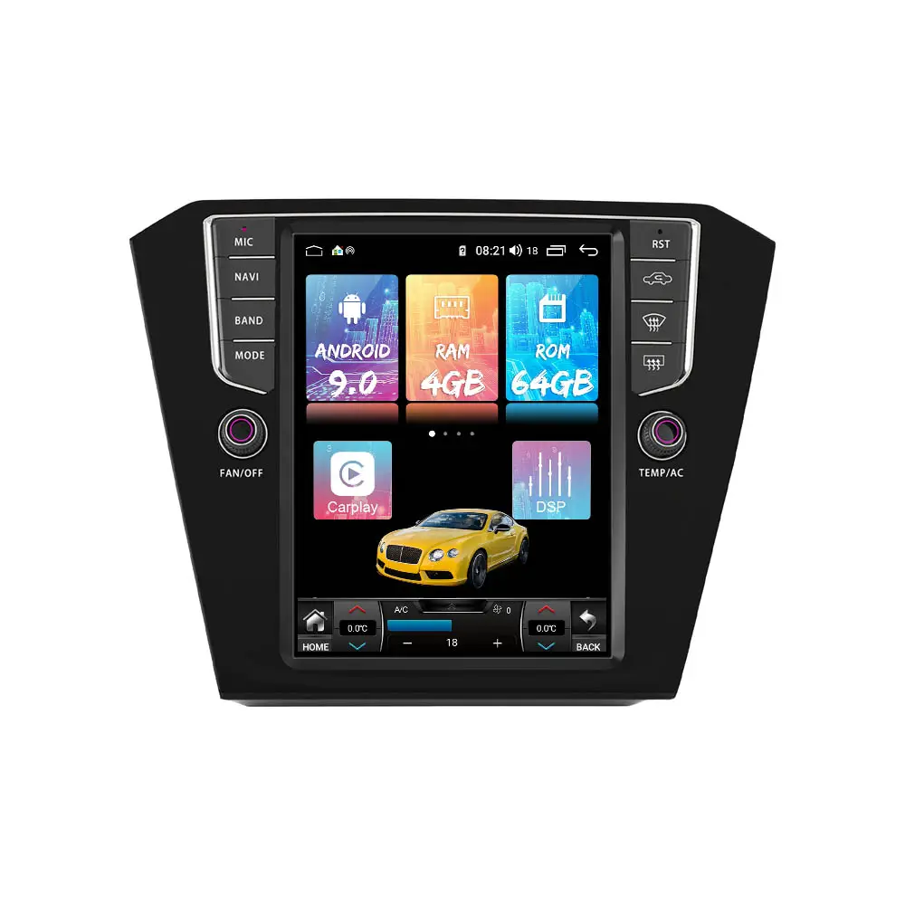 Tesla Dello Schermo di Android 4 + 128G Per Volkswagen VW B8 Passat 2015 + Car multimedia Stereo Radio lettore GPS unità di Testa di navigazione No dvd