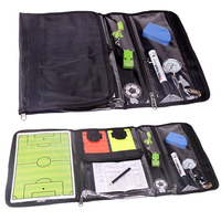 Trois sacs de sport pliables en toile pour arbitres de football, pour sifflets, cartes, pièces de monnaie, stylos, marqueurs, pour ranger le matériel de football, avec logo