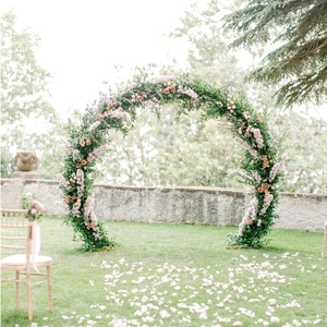 <span class=keywords><strong>Arceau</strong></span> rond en métal cercle mariage toile de fond support tonnelles de jardin fleur support cerceau fond support extérieur fête nuptiale douche - Product Image 2
