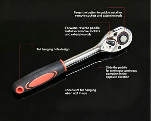 Set Kunci Ratchet Hexagon Multifungsi Peralatan Perbaikan Mobil 1/2" Drive 12PCS Kunci Soket Cepat - Product Image 5