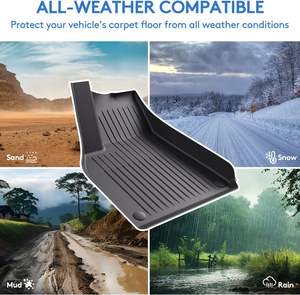 Custom Fit All Seasons TPE 5mm Thick 3-Piece Front/Rear Row Car <strong>Rug</strong> for Tesla Model Y 5-Seat 2020-2024 China - Product Image 3