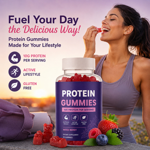 Whey Protein <b>Gummy</b> <b>Candy</b> Mixed Berry Flavour High Protein 10-19g Per Serving No Sugar Soy Free Vegetarian Adult GMO Free Energy - Product Image 3