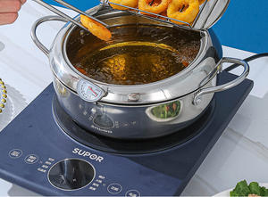 Olla para freír al por mayor de acero inoxidable 304 con control de temperatura por inducción para pescado, camarones y pollo frito - Product Image 4