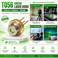 Diode laser verte 515 nm 10 mW TO56 haute performance avec contrôle PD pour niveau laser de précision et mesure Diodes laser vertes