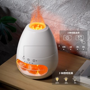 Diffuseur d'aromathérapie volcanique à sel de roche, humidificateur d'huiles essentielles, ultrasons, ions négatifs, ultra-silencieux, capacité 0,5L, pour la maison - Product Image 1