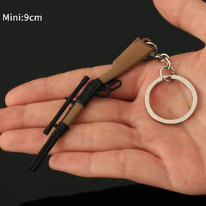 <span class=keywords><strong>Precio</strong></span> de fábrica Artesanía de metal Aleación de zinc 9cm Mini tamaño Pistola Modelo Llavero - Product Image 5