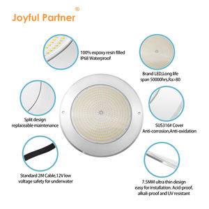 Luces LED RGB RGBW PAR56 para <span class=keywords><strong>Piscina</strong></span>, 6W/10W/18W/24W/35W/42W, Acero Inoxidable 316, IP68, Control WIFI/DMX512, Luces de <span class=keywords><strong>Piscina</strong></span> Montadas en la Pared - Product Image 3