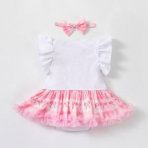 Conjunto <span class=keywords><strong>de</strong></span> ropa a juego para niña <span class=keywords><strong>de</strong></span> 1er cumpleaños, vestido con volantes y diadema con lazo para sesión <span class=keywords><strong>de</strong></span> fotos <span class=keywords><strong>de</strong></span> fiesta <span class=keywords><strong>de</strong></span> cumpleaños para niños pequeños - Product Image 2