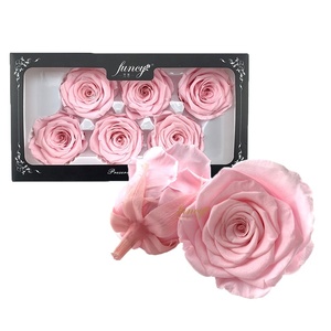 Têtes de roses stabilisées LUYI de qualité supérieure 5-6 cm – Fleurs éternelles naturelles et véritables de haute qualité pour la remise des diplômes - Product Image 1