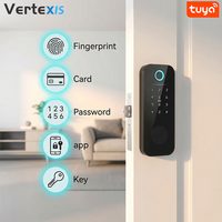 Serrure de porte intelligente numérique WiFi Tuya, haute sécurité, avec empreinte digitale, pêne dormant avec caméra pour porte en acier, sans clé, mot de passe, clé