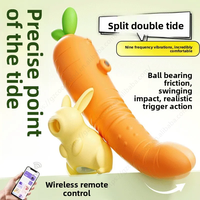 Masturbateur 2-en-1, stimulateur de clitoris et de mamelons par succion, vibrateur pour femmes, gode en silicone à double tête, vibrateur électrique pour point G, jouet sexuel