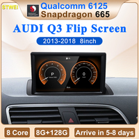 Écran multimédia GPS pour tableau de bord CNSTWEI 8 pouces Snapdragon665 Android14 avec CarPlay sans fil Apple CarPlay pour Audi Q3 2013-2019 4G/WiFi