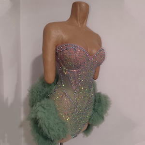 Vestido De Gala Elegante Gradient Rhinestones Sexy <strong>Dresses</strong> Women Night Club Short Strapless <strong>Ballroom</strong> <strong>Dance</strong> <strong>Dress</strong> - Product Image 4