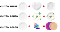 Plats de dîner ronds solides en mélamine blanche de 7 à 10 pouces avec logo personnalisé pour restaurant à domicile assiettes en plastique écologiques