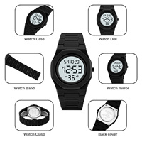 Kedatangan Baru SKMEI 2613 Jam Tangan Digital Sport Unisex dengan Layar LED Tahan Air & Alarm