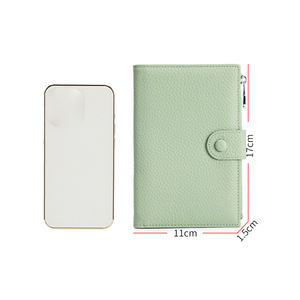 Porta Pasaportes <span class=keywords><strong>de</strong></span> Cuero Genuino con Logotipo Personalizado, Porta Pasaportes RFID para Mujer, Bolsa para Boletos y Tarjetas - Product Image 3