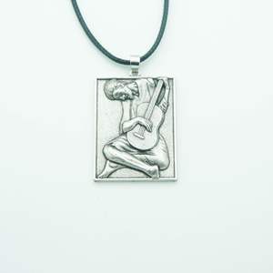 Collar con Colgante de Guitarrista Antiguo de Picasso, Joyería de Metal para Hombres y Mujeres, Accesorios de Ropa de Música Rock - Product Image 6