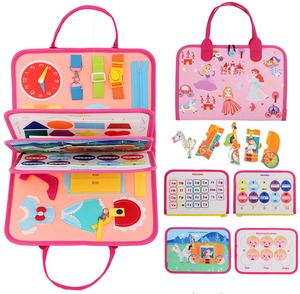 Prix d'usine : Tableau d'activités Montessori en feutre, livre sensoriel, sac de dessin, jouet de voyage, pour l'apprentissage de la motricité fine, cadeaux pour toutes les saisons - Product Image 4