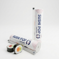 Conteneur en carton pour sushis à emporter, tube en papier pour sashimi, emballage jetable