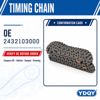 Chaîne de distribution moteur en gros 2432103000 24321-03000 pour Hyundai KIA G4LA 1.2L pour l'entretien des véhicules