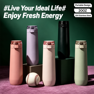 20oz 304 Stainless Steel Vacuum Insulated Tumbler with One-Touch Flip Lid Portable Travel <b>Mug</b> for Car Office - Product Image 5