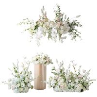 Boule de fleurs blanche de luxe, de haute qualité, style européen, boule de fleurs de roses blanches pour la décoration de mariage