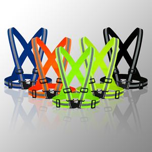 Outdoor ajustável Elastic Hi Visibilidade Chalecos Reflective <span class=keywords><strong>Safety</strong></span> Strap Vest Reflective Belt Strap para Correr Ciclismo - Product Image 2