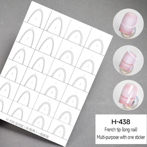 1 pochoir transparent pour nail art français, modèle pour aérographe, pochoir creux pour <span class=keywords><strong>manucure</strong></span> française, décalcomanies pour décoration d'ongles - Product Image 3