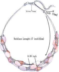 Collier ras du <span class=keywords><strong>cou</strong></span> BULINLIN en perles superposées pour <span class=keywords><strong>femme</strong></span>, collier sportif en coquillage, collier épais en métal argenté, bijoux <span class=keywords><strong>de</strong></span> mode, cadeaux pour elle - Product Image 4