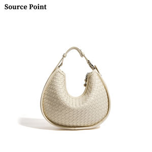 Sacs à main élégants tissés pour femmes Sacs à main de luxe en cuir véritable personnalisés sous les bras - Product Image 6