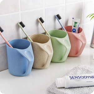 Vaso Ecológico Biodegradable para <span class=keywords><strong>Parejas</strong></span>, para Enjuague Bucal, Agua, Desayuno, Té, con Filtro de Paja de Trigo y Tapa - Product Image 5