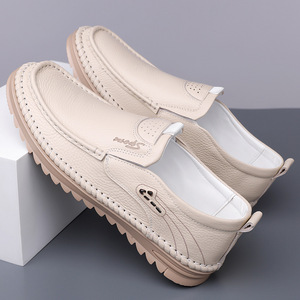 Mocassins en cuir respirant pour hommes, talon bas, chaussures décontractées, taille 47-48, fabriqués à Wenzhou - Product Image 2