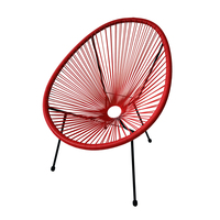 Chaise œuf Acapulco en rotin moderne à vendre, avec cadre en acier, design résistant aux intempéries, pour parc et villa