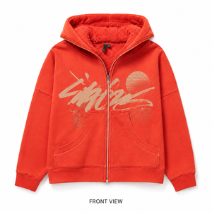 Sudadera Polar con Capucha y Cremallera para Hombre, de Lujo, de Felpa, Piel Sintética, de Alta Moda - Product Image 1
