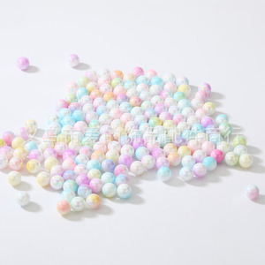 Perles rondes en acrylique imitation perle dégradé aurore de Aomiao, 6-16 mm, avec trou droit, perles en vrac pour la création de chaînes de téléphone DIY - Product Image 3