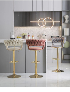 Chaise <span class=keywords><strong>de</strong></span> <span class=keywords><strong>bar</strong></span> <span class=keywords><strong>de</strong></span> luxe italienne Cafe Shop Chaise en tissu <span class=keywords><strong>Tabouret</strong></span> haut en acier inoxydable <span class=keywords><strong>Tabouret</strong></span> <span class=keywords><strong>de</strong></span> <span class=keywords><strong>bar</strong></span> rose - Product Image 5