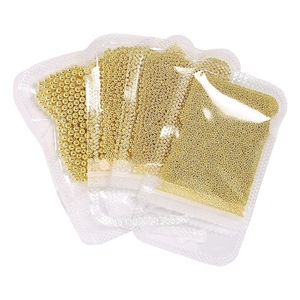 ลูกปัดตกแต่งเล็บ TSZS ขนาด 1 มม. ลูกบอลเหล็กขนาดเล็ก 3 มิติ สีทองและสีเงิน สำหรับตกแต่งเล็บและงาน DIY - Product Image 5